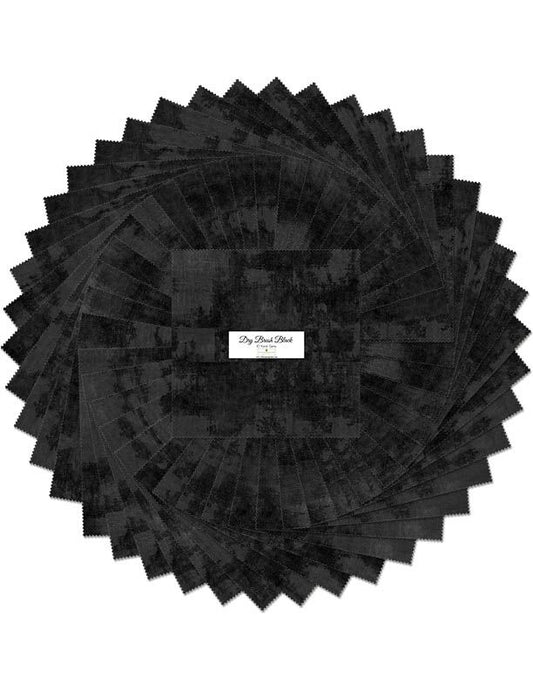 Dry Brush Black 10" Squares Karat Gems Wilmington Prints Cotton Fabric