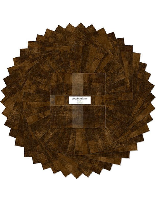 Dry Brush Chocolate 10" Squares Karat Gems 42pcs Wilmington Prints Cotton Precut Fabric WP-512-140-512