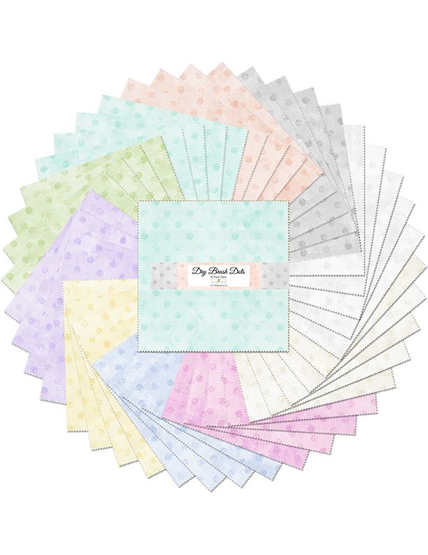 Dry Brush Dots Essentials Karat Gems 10" Squares 42 pcs Danhui Nai Wilmington Prints Cotton Fabric WP-512-160-512
