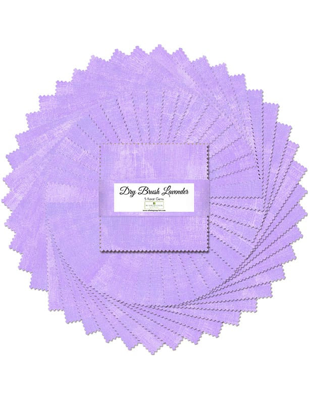 Dry Brush Lavender Purple 5" Squares Karat Gems Charm pack 42pcs Wilmington Prints Cotton Fabric WP-507-180-507 | US Fabric Shop