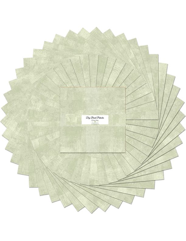 Dry Brush Pistachio Green 10" Squares Karat Gems 42pcs Wilmington Prints Cotton Precut Fabric WP-512-143-512