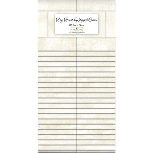 Dry Brush Whipped Cream 2.5" Strips Karat Gems 40pcs Wilmington Prints Cotton Precut Fabric WP-842-138-842
