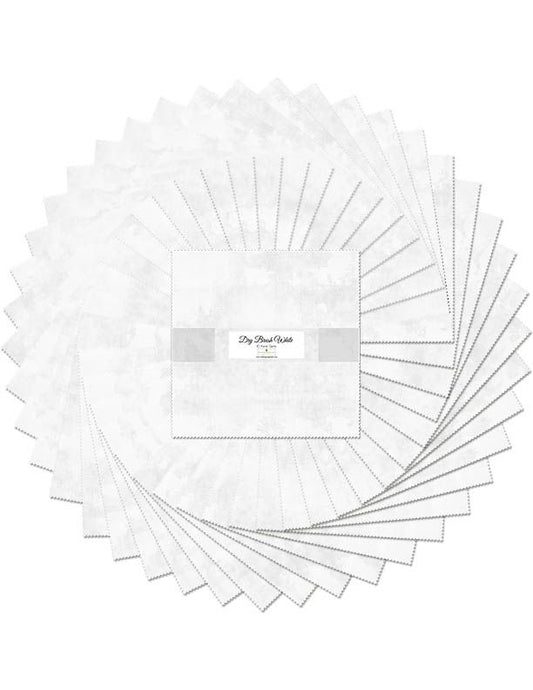 Dry Brush White 10" Squares Karat Gems Wilmington Prints Cotton Fabric