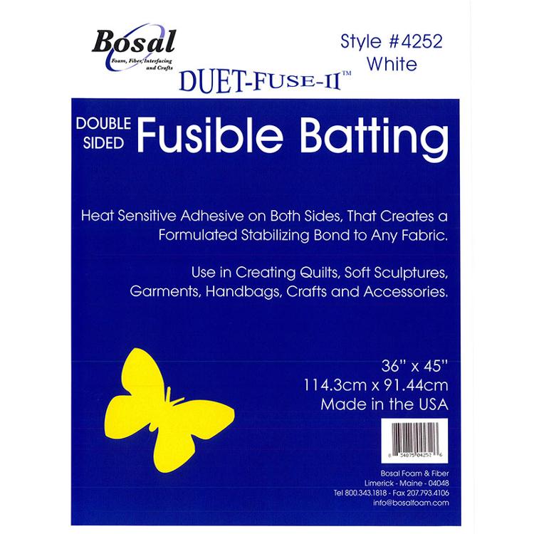 Bosal Duet Fuse II on Interfacing Double Sided Fusible Batting 7oz