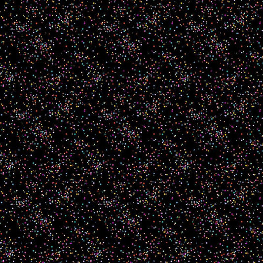 Dusk Sprinkles Black Multi Figo Northcott Cotton Fabric NC-92042-99