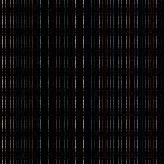 Dusk Stripe Black Multi Figo Northcott Cotton Fabric NC-92043-99