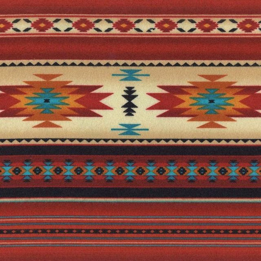 Tucson Stone Aztec Southwestern Native American Stripe Terracotta Elizabeth's Studio wide Cotton Fabric ES-201 Terra