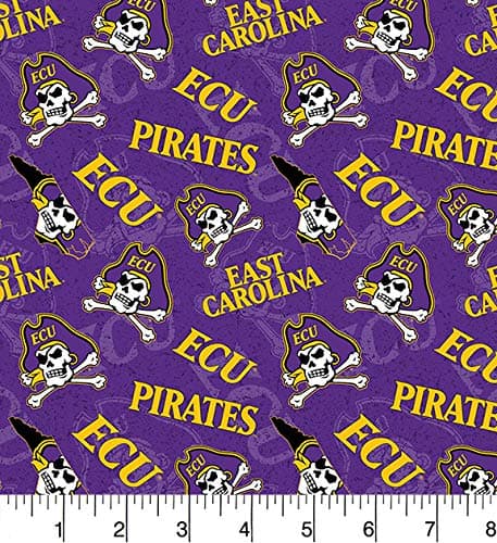 East Carolina University Pirates NCAA ECU Sykel Tone on Tone Cotton Fabric