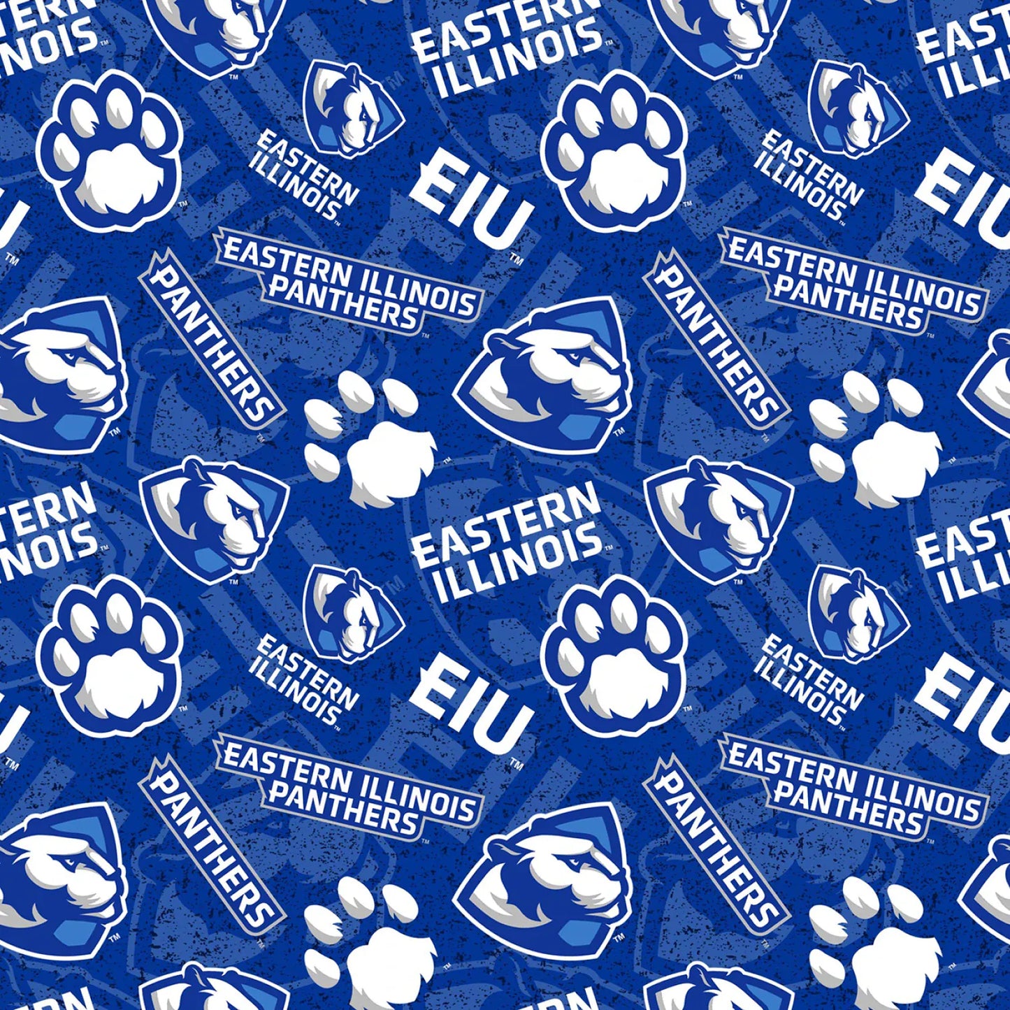 Eastern Illinois Panthers NCAA College Tone on Tone Sykel Enterprises Cotton Fabric EILL-1178 | US Fabric Shop