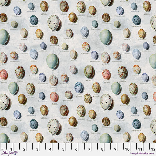 Eclectic Elements Blue Palette Eggs Blue Tim Holtz Free Spirit Cotton Fabric FS-PWTH285.BLUE