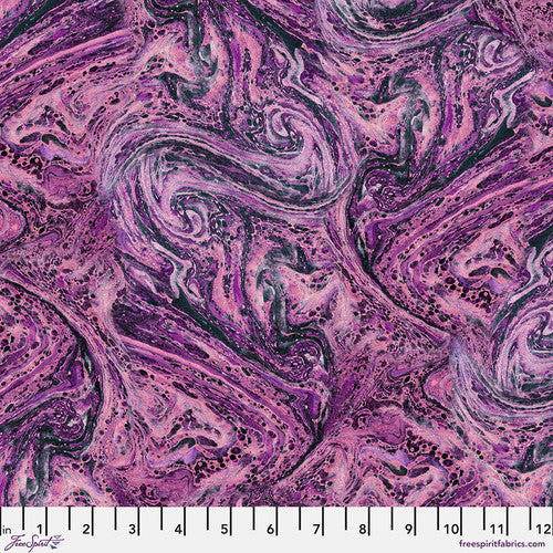 Eclectic Elements Purple Palette Marble Purple Tim Holtz Free Spirit Cotton Fabric FS-PWTH309.PURPLE