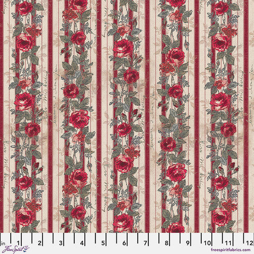 Eclectic Elements Red Palette Wallpaper Red Tim Holtz Free Spirit Cotton Fabric FS-PWTH227.RED