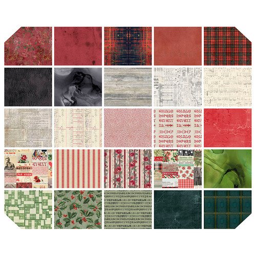 Eclectic Elements Seasonal Palette Christmas Design Roll 2.5'' Strips 40 pcs Tim Holtz Free Spirit Cotton Fabric FS-FB4DRTH.CHRISTMAS