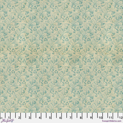 Eclectic Elements Teal Palette Tiny Print Teal Tim Holtz Free Spirit Cotton Fabric FS-PWTH278.TEAL