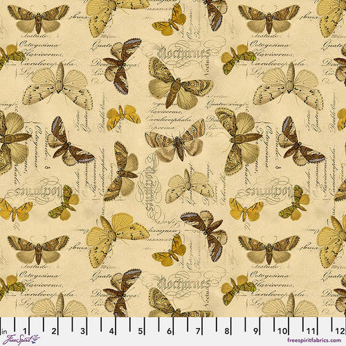Eclectic Elements Yellow Palette Specimen Yellow Tim Holtz Free Spirit Cotton Fabric FS-PWTH244.YELLOW