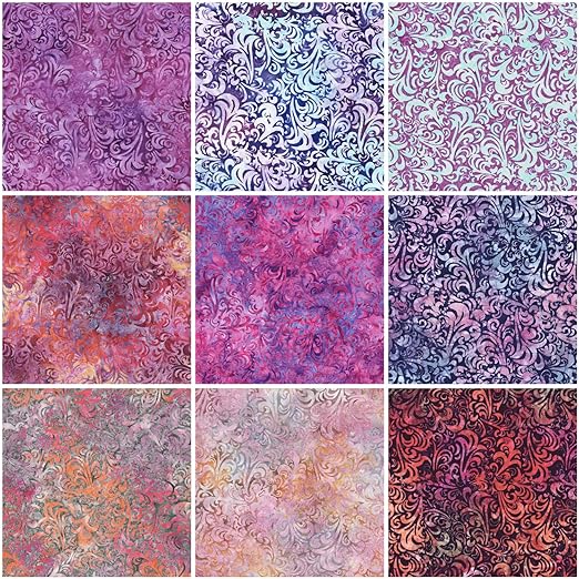 Elementals Twirl & Swirl Fat Quarter Bundle 18"X22" Riley Blake Designs Cotton Fabric RB-FQ-21901B-9