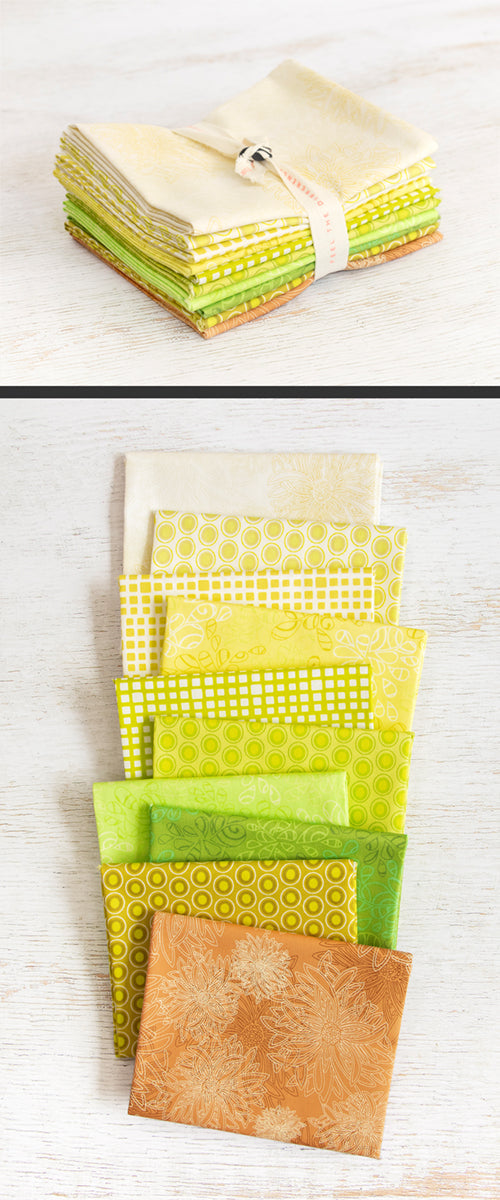Elements Key Lime Pie Fat Quarter Bundle 18"x21" 10pcs Art Gallery Fabrics Cotton Fabric AGF-CBEFQ430