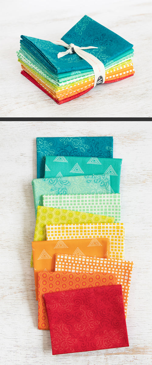 Elements Summer Fat Quarter Bundle 18"x21" 10pcs Art Gallery Fabrics Cotton Fabric AGF-CBEFQ422