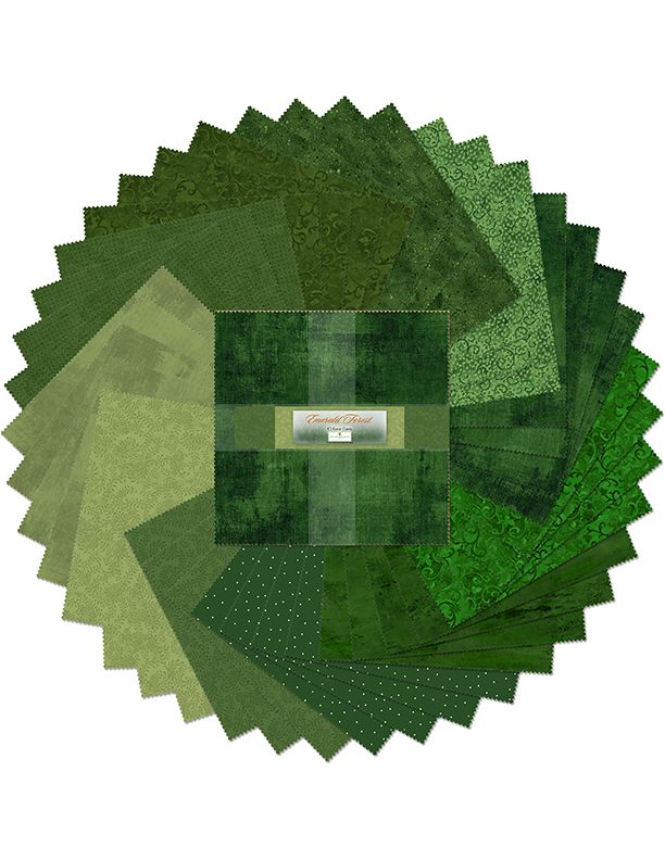Emerald Forest 10" Squares Karat Gems Revised 4-5-24 Wilmington Prints Cotton Fabric WP-512-2-512