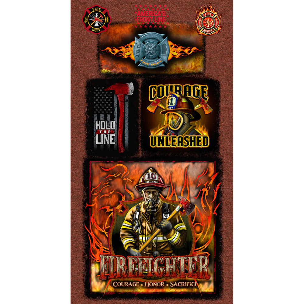 Emergency Workers Firefighter Panel 24” Sykel Cotton Fabric SYK-1337FF