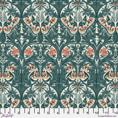 Emery Walker's House LG Bluebell Webbs Blue The Original Morris & Co Free Spirit Cotton Fabric FS-PWWM116.WEBBSBLUE