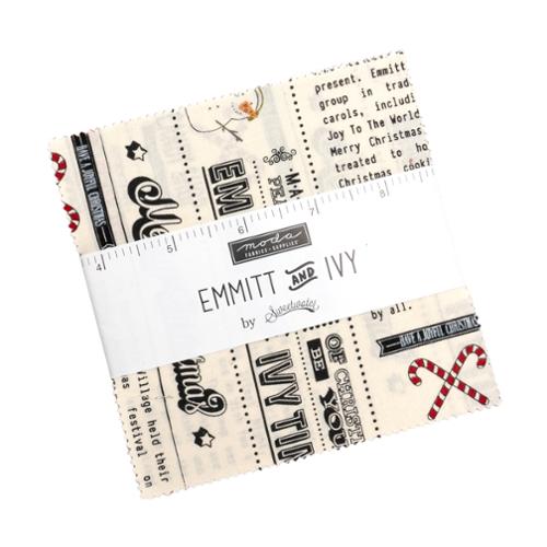 Emmitt and Ivy 5" Squares Charm Pack 42pcs Sweetwater Moda Cotton Fabric MD-55690PP