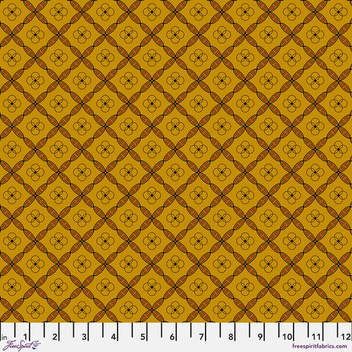 Enrapture Tiles Carnelian Giucy Giuce Free Spirit Cotton Fabric FS-PWGG009.CARNELIAN