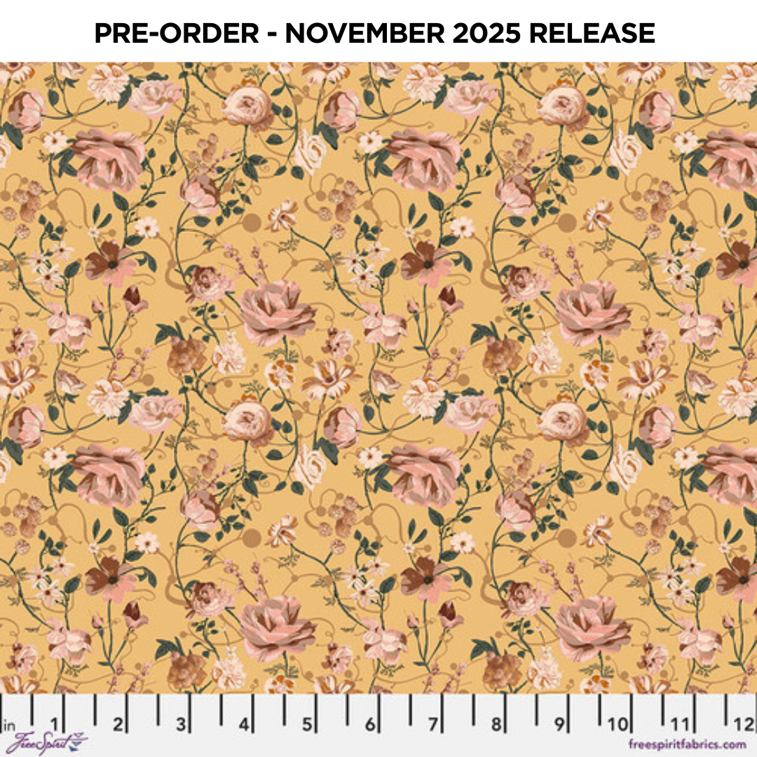 PRE-ORDER | NOV 2025 | Enrapture Entwined Canary Giucy Giuce Free Spirit Cotton Fabric FS-PWGG005.CANARY