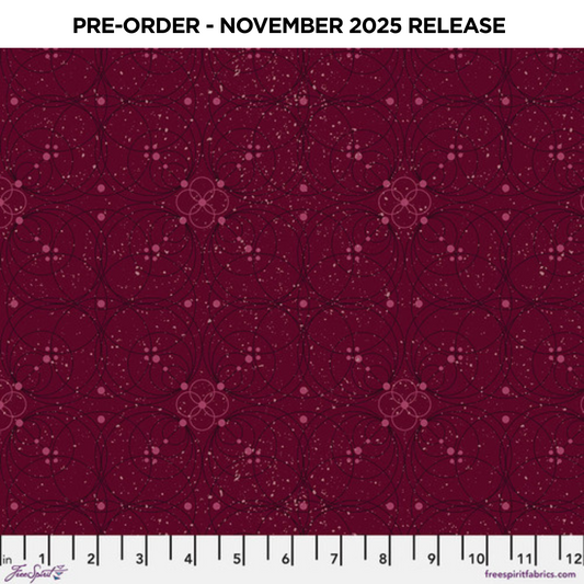 PRE-ORDER | NOV 2025 | Enrapture Flourish Garnet Giucy Giuce Free Spirit Cotton Fabric FS-PWGG008.GARNET