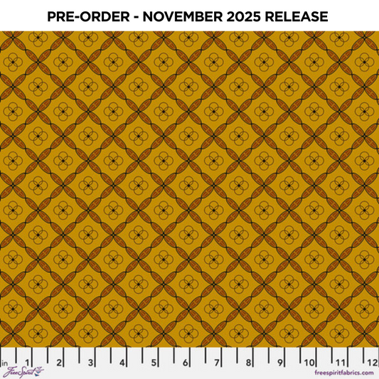PRE-ORDER | NOV 2025 | Enrapture Tiles Carnelian Giucy Giuce Free Spirit Cotton Fabric FS-PWGG009.CARNELIAN