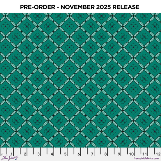 PRE-ORDER | NOV 2025 | Enrapture Tiles Emerald Giucy Giuce Free Spirit Cotton Fabric FS-PWGG009.EMERALD