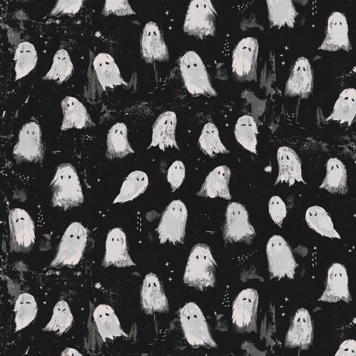 Enshadow Oh My Ghost Noir Katarina Roccella Art Gallery Fabrics Cotton Fabric AGF-ENW-49406 | US Fabric Shop