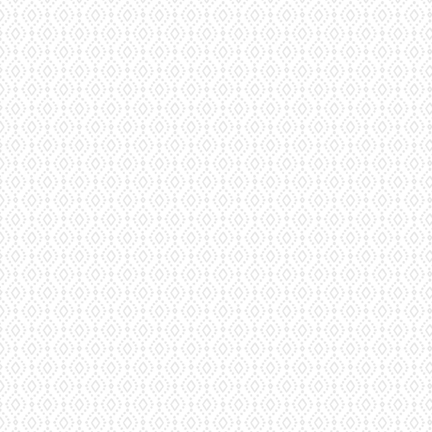 Essentials Basics Boho Diamonds White on White Wilmington Prints Cotton Fabric