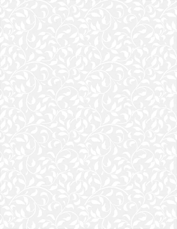 Essentials Climbing Vine White on White Jungle Design Inc. Wilmington Prints Cotton Fabric