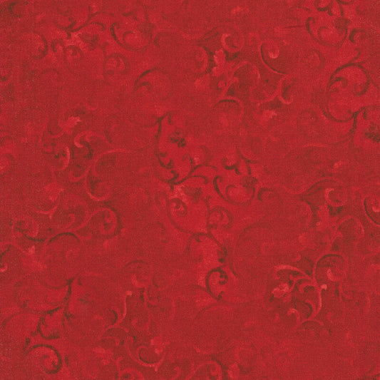 Essentials Basics Scroll Bright Red Wilmington Prints Cotton Fabric WP-1077-89025-333