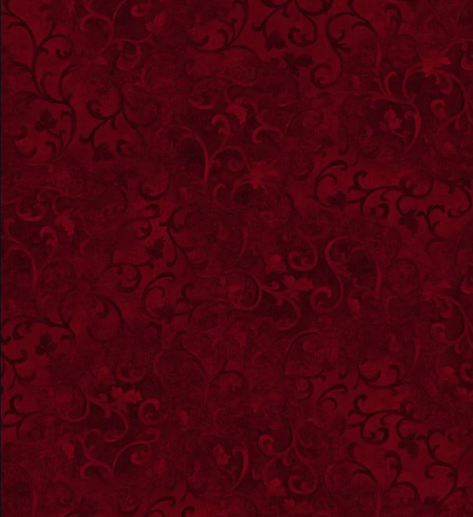 Essentials Basics Scroll Dark Brick Wilmington Prints Cotton Fabric WP-1077-89025-389