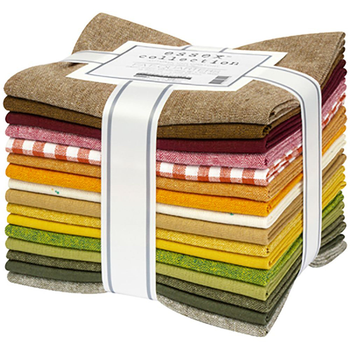 Essex Autumn Colorstory Fat Quarter Bundle 18'' x 21'' 16 pcs Robert Kaufman Cotton Fabric