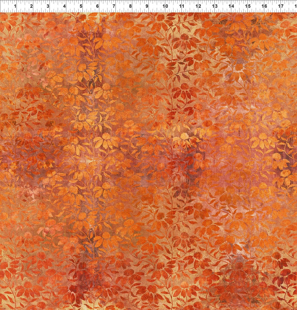 Evanescence Daisies Orange Jason Yenter The Beginning Fabrics Cotton Fabric ITB-6EV-1 | US Fabric Shop