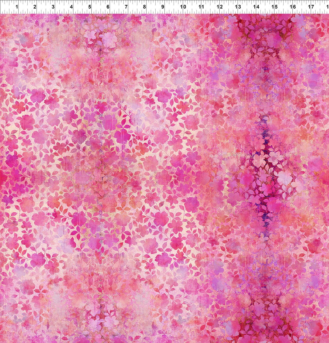 Evanescence Floral Vine Pink Jason Yenter The Beginning Fabrics Cotton Fabric ITB-19EV-1