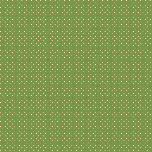 Evergreen Bows Gold Dots Metallic Light Green Maywood Studio Cotton Fabric