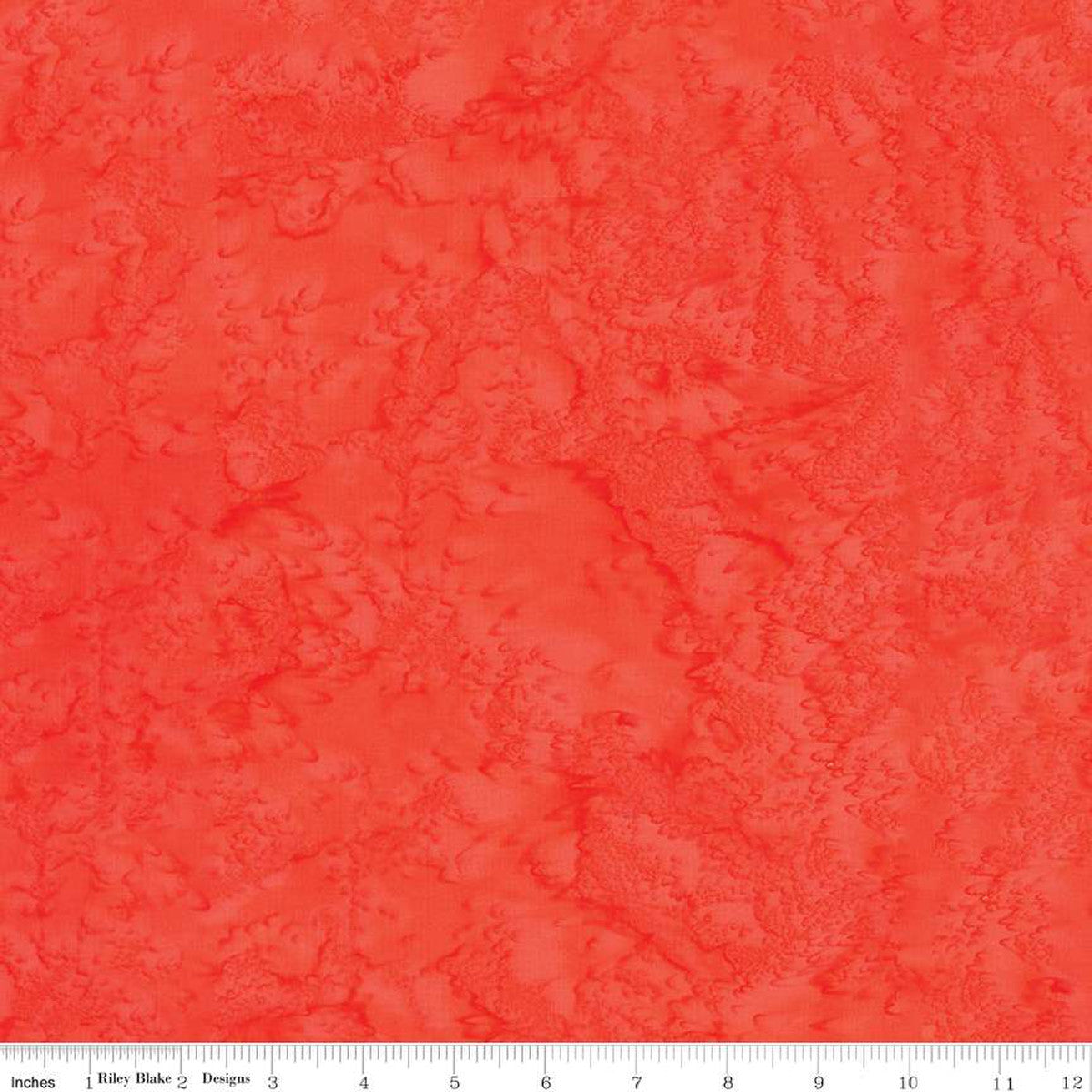 Expressions Batiks Hand-Dyes Basic Texture Blender Papaya Orange Riley Blake Cotton Fabric
