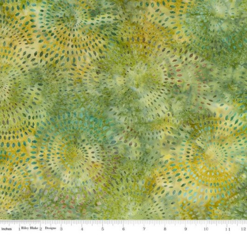 Expressions Batiks Tjaps Lemon Lime Green Riley Blake Cotton Fabric RB-BTHH-1068