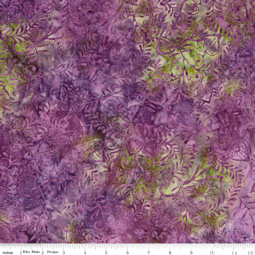 Expressions Batiks Tjaps Purple Green Multi Riley Blake Cotton Fabric RB-BTHH-1041