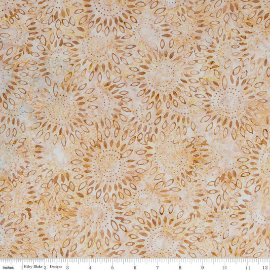 Expressions Batiks Tjaps Straw Brown Riley Blake Cotton Fabric RB-BTHH-1051