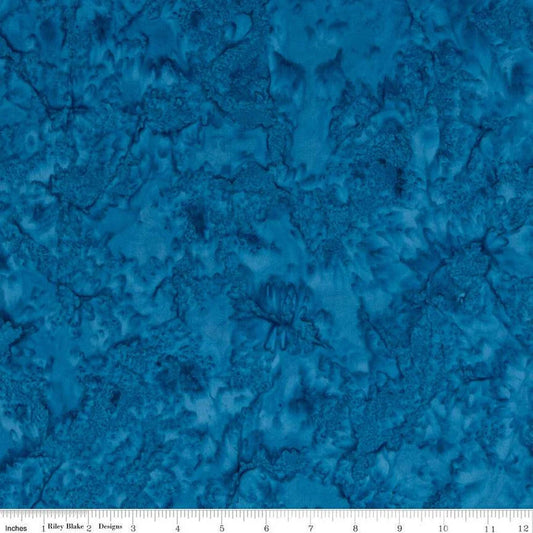 Expressions Batiks Hand-Dyes 108" Wide back Azure Blue Riley Blake Designs Cotton Fabric RB-BTWB-177