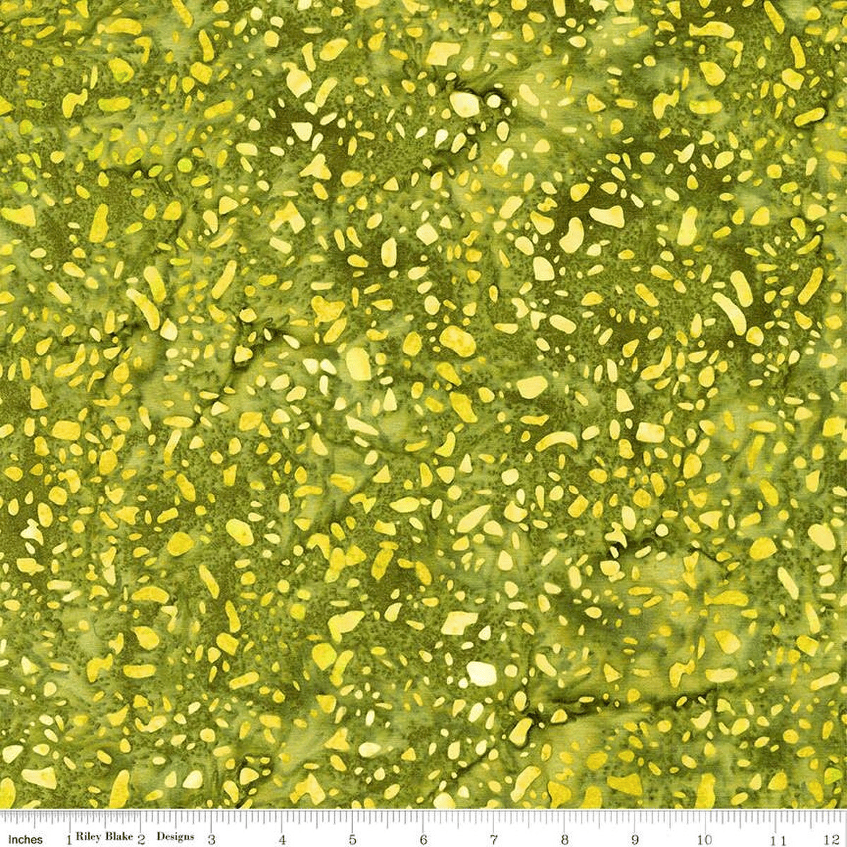 Expressions Batiks Terrazzo in Spring Pear Yellow Green Riley Blake Designs Cotton Fabric RB-BT21800-326