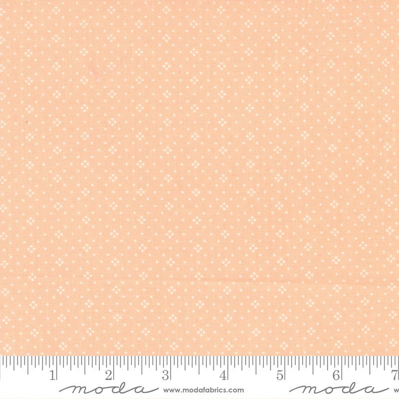 Eyelet Basic Dot Cantalope Peach Fig Tree & Co Moda Cotton Fabric MD-20488-29