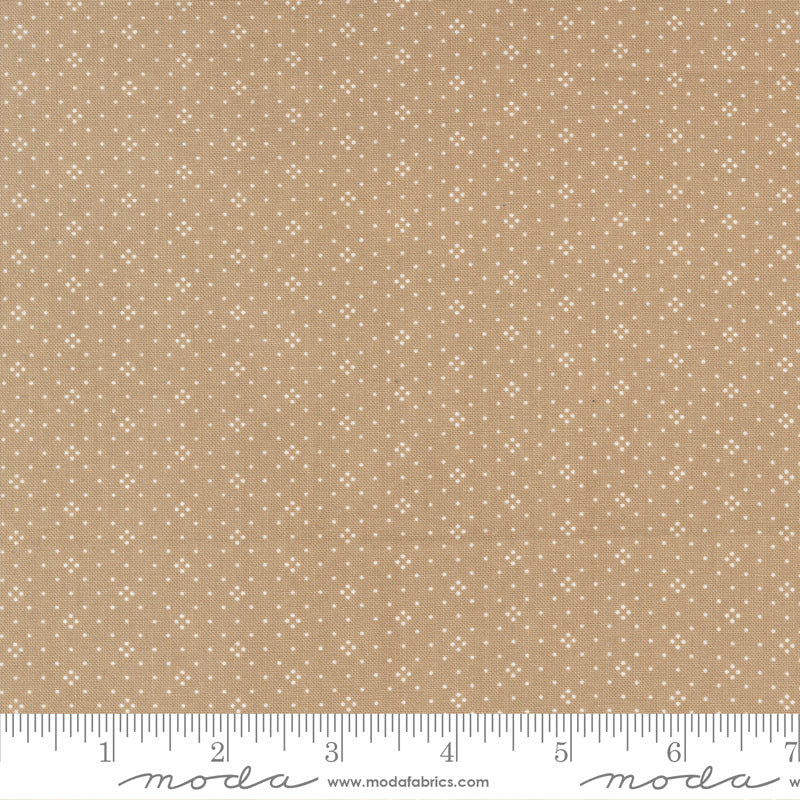 Eyelet Basic Dot Earth Brown Fig Tree & Co Moda Cotton Fabric MD-20488-17