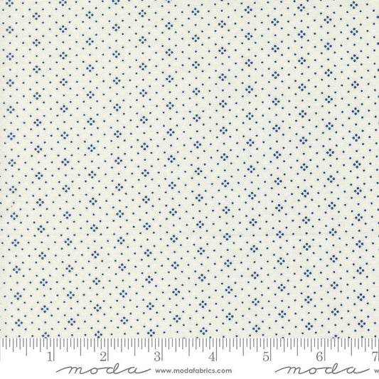 Eyelet Basic Dot Daisy Midnight Jeans Fig Tree & Co. Moda Cotton Fabric MD-20488-110