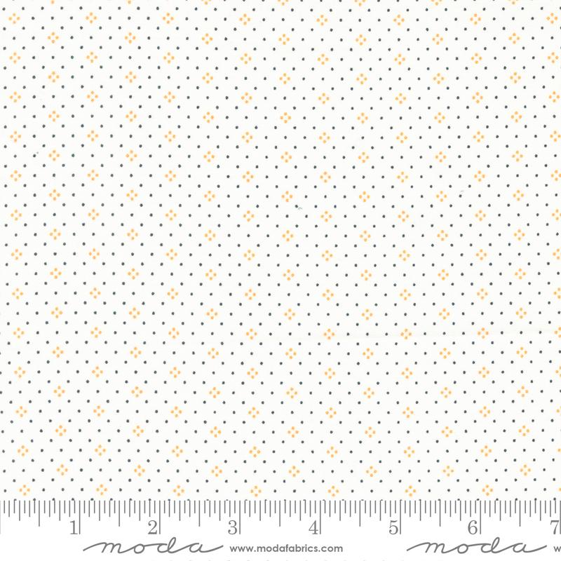 Eyelet Basic Dot Ivory Pumpkin Fig Tree & Co. Moda Cotton Fabric MD-20488-87